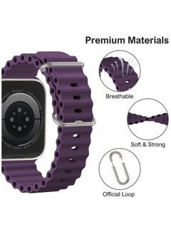 Generic Soft Silicone Ocean Band Compatible With Apple Watch Ultra Band 49mm,45mm,44mm,42mm for Men And Women High-Quality Adjustable Bands  - Image 2