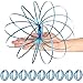 YOFOBU 9 Pack Blue Spinner Ring Arm Magic Spring Arm Sculpture Ring Colored Magic Kinetic Spring Interactive Stress Relief Rings Festival Accessories - Image 2