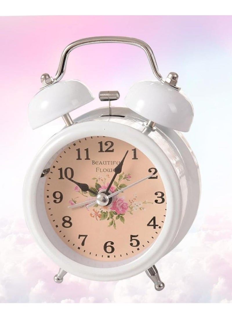 Generic - Vintage Twin Bell Tabletop Alarm Clock - Retro Analog Loud Bedside Clock with Metal Case, Easy-to-Read Dial, Battery Operated - Image 1