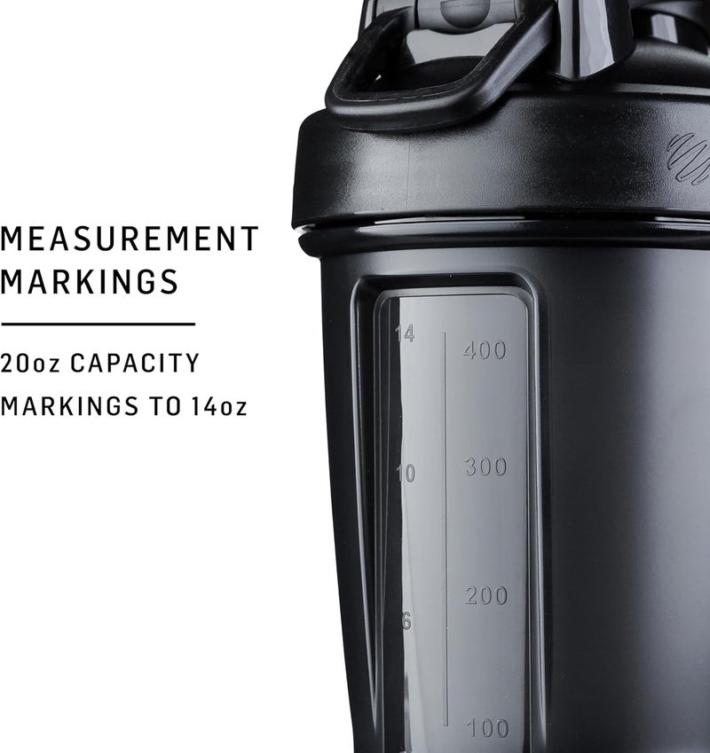 BlenderBottle Classic V2 Shaker Bottle Perfect for Protein Shakes and Pre Workout 20Ounce ClearBlack - Image 3