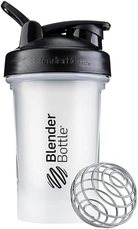 BlenderBottle Classic V2 Shaker Bottle Perfect for Protein Shakes and Pre Workout 20Ounce ClearBlack - Image 1