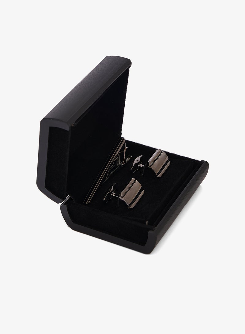 Robert Wood Cuff Links and Tie Pin Gift Set - Image 2