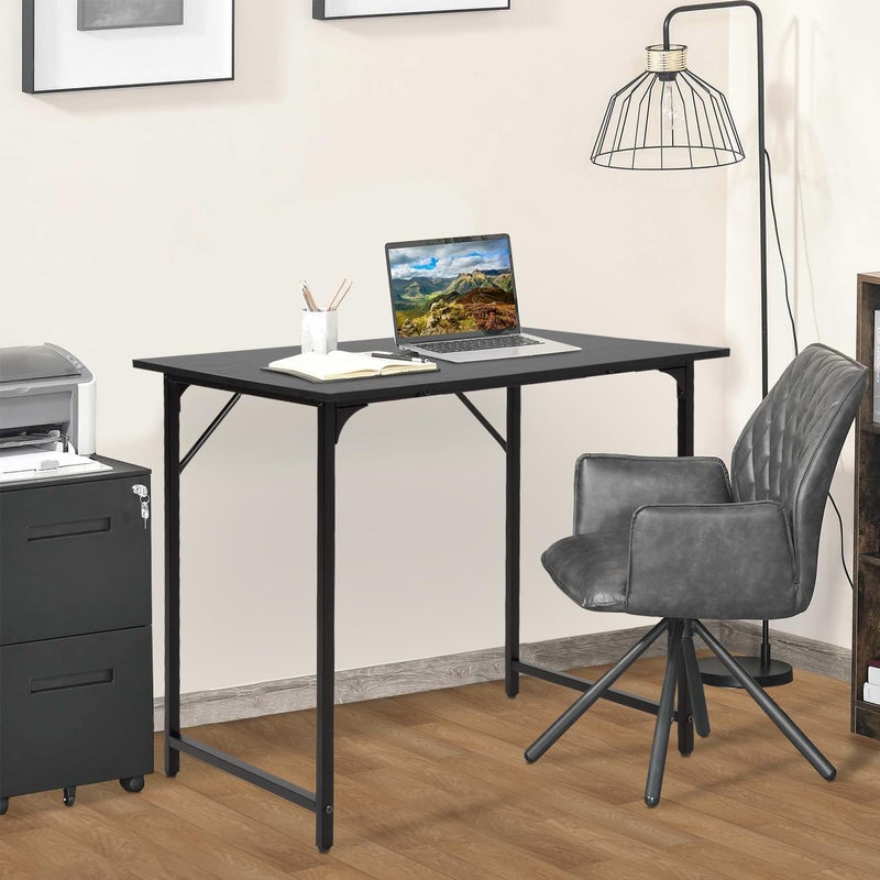 BestOffice 32 Inch Computer DeskHome Office Desk Modern Simple Style for Home Office Study WritingBlack - Image 2