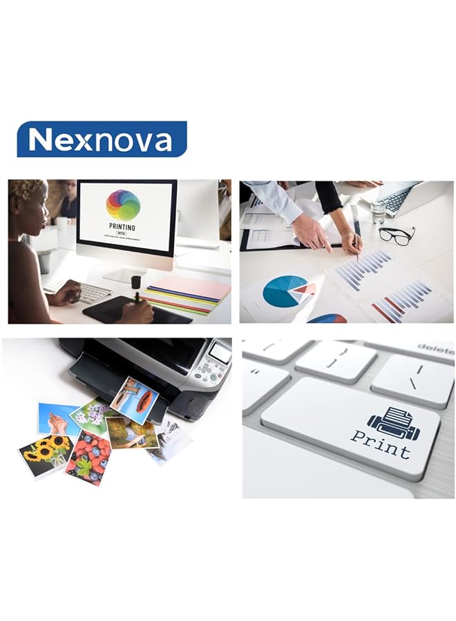 NexNova Gi 490 For Canon Ink Set Bk C M Y 4 Pack Black Cyan Magenta Yellow For Pixma G3400 G2400 G1400 G4400 G1411 G2411 G3411 G4411 G4410 G3410 - Image 4