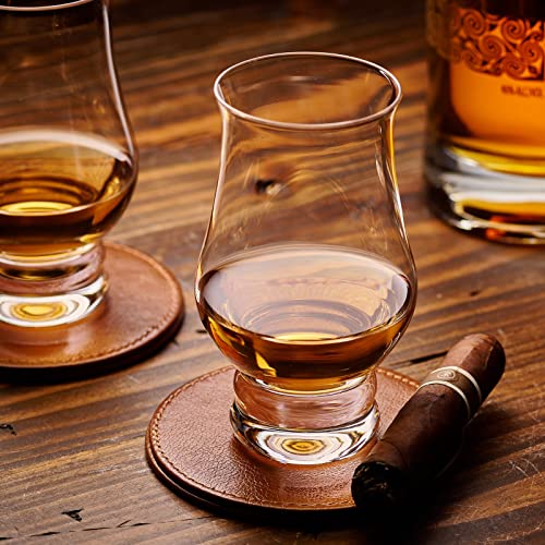 Lamarada Whiskey glasses Set of 2 - Clear Shot Glasses Bar Set Snifter Glass, Tasting DOF Rocks Glasses Gift Set - Brandy Whisky Glass for Liquor, Scotch, Bourbon, Tequila, Gin, Tonic, Cognac, Vodka, Cocktail - Image 2