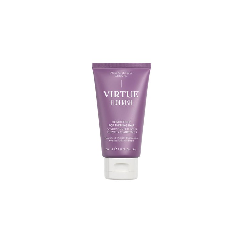 VIRTUE Flourish Conditioner for Fine or Thinning Hair, Sulfate Free Hair Growth Product, Detangles and Thickens, Color Safe - Image 1