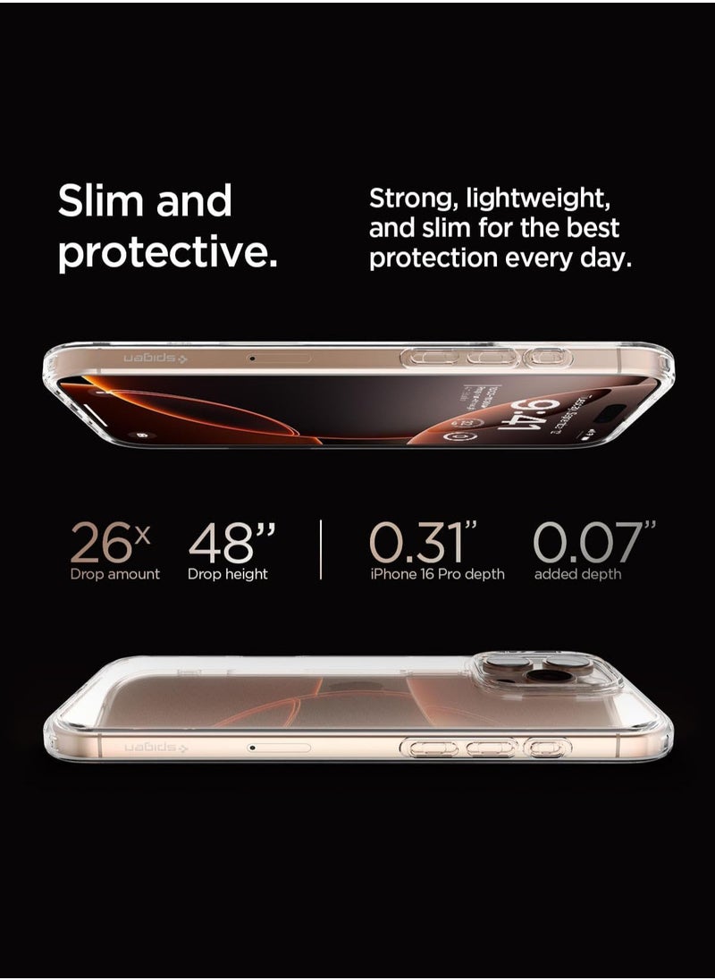 Spigen - غطاء حماية فائق الجودة لهاتف iPhone 16 Pro (2024) - شفاف للغاية - Image 1