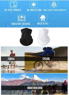 SOWUGI 2Piece Sun UV Protective Neck Gaiter Breathable Face Mask Face Cover Outdoor Cycling Neck Scarf  - Image 4