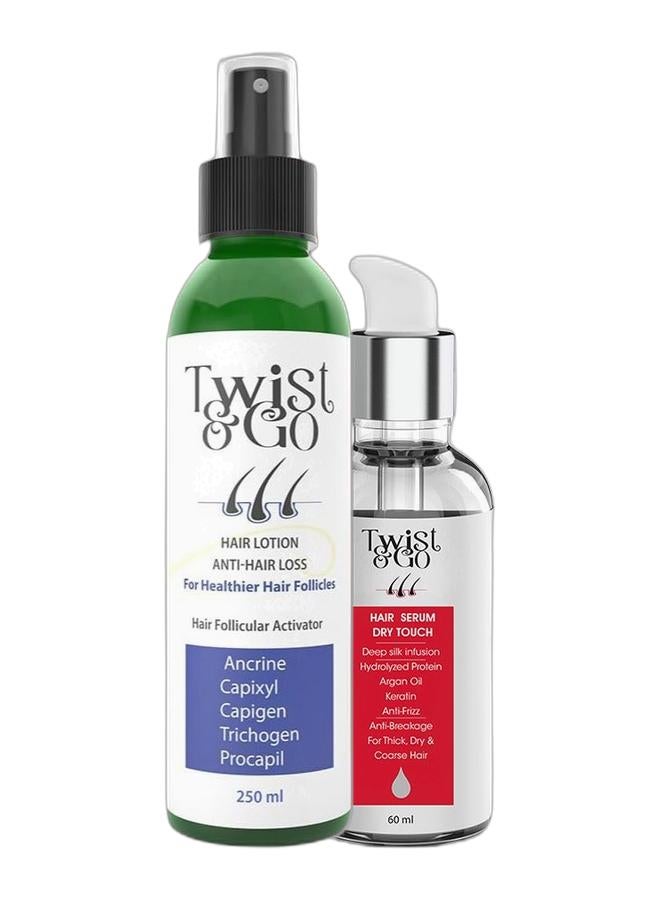 Twist&Go Hair Care Bundle - Dry Touch Serum 60ml and Anti-hair loss spray 250ml - Image 1