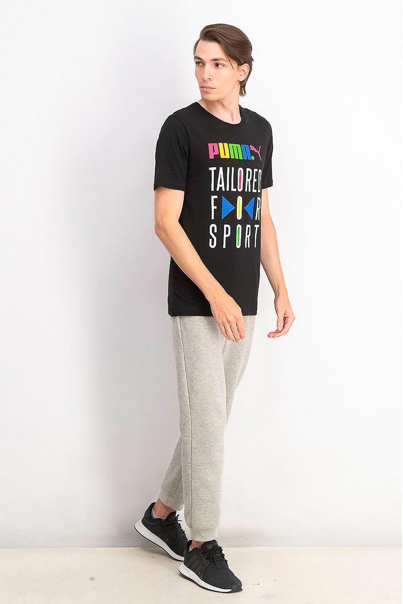 PUMA تي شيرت تدريب قصير الأكمام للرجال، مجموعة سوداء - Image 3