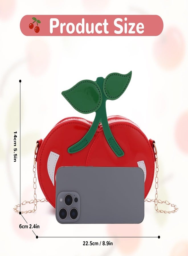 Oweisong Cherry Purse for Women Novelty Fun Shape Handbag Tote Red Cute Unique Fruit Shoulder Crossbody Bag - Image 3