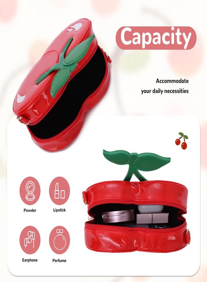 Oweisong Cherry Purse for Women Novelty Fun Shape Handbag Tote Red Cute Unique Fruit Shoulder Crossbody Bag - Image 5