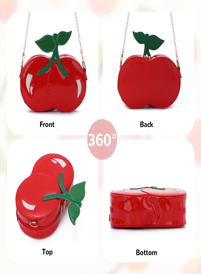 Oweisong Cherry Purse for Women Novelty Fun Shape Handbag Tote Red Cute Unique Fruit Shoulder Crossbody Bag - Image 4
