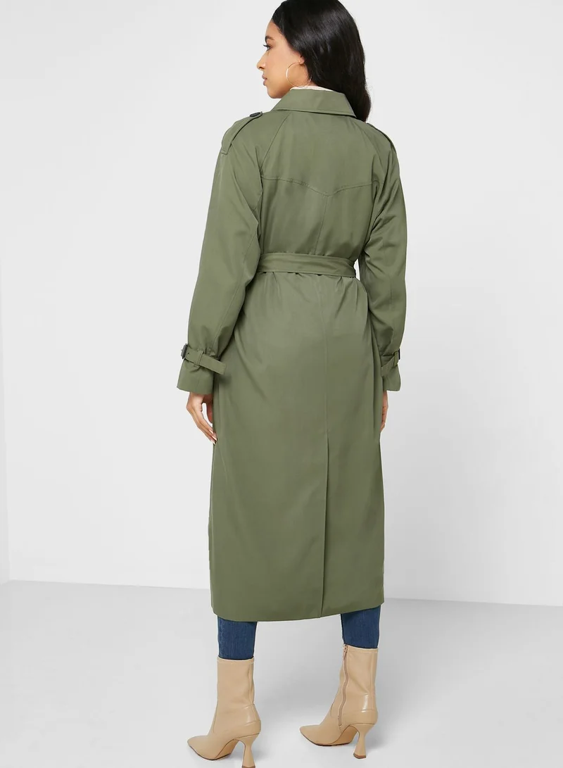 ONLY Belted Longline Coat
