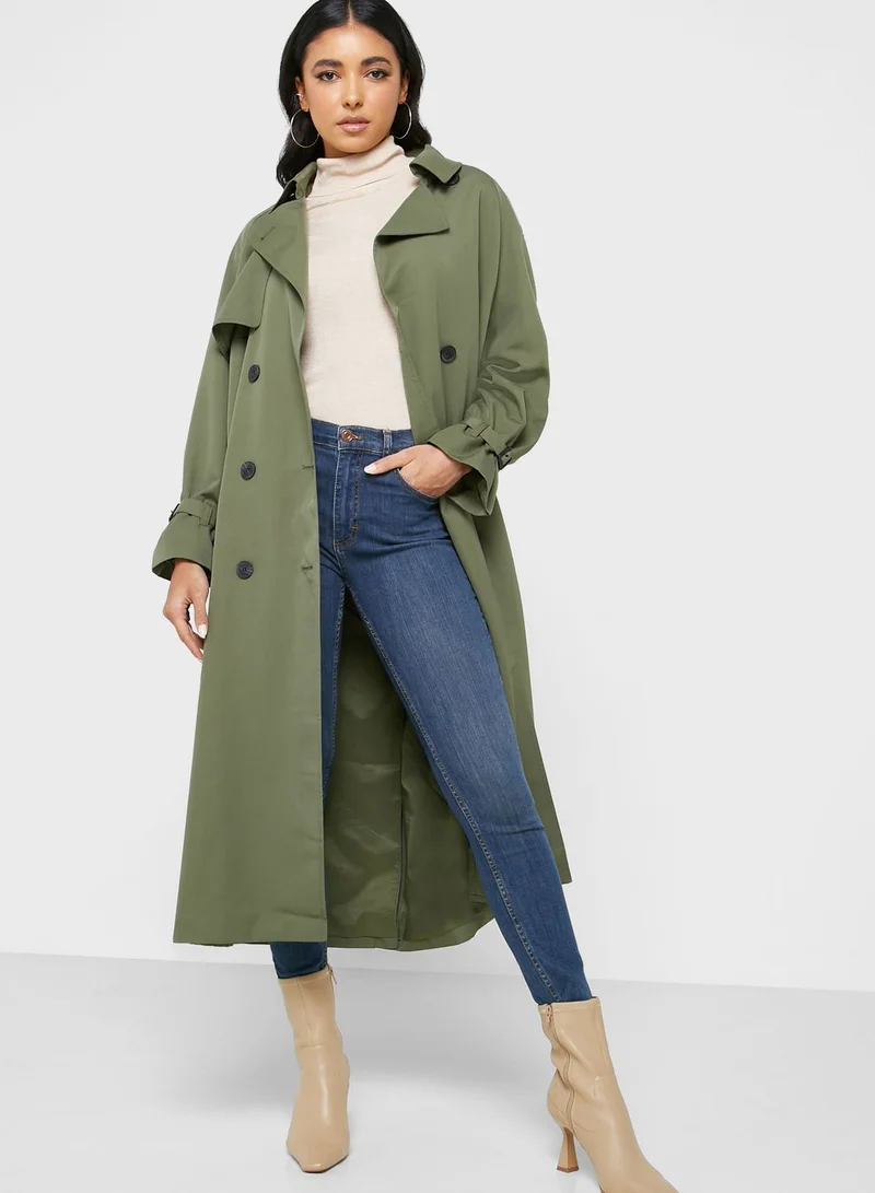 ONLY Belted Longline Coat