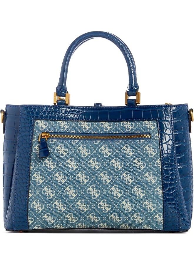 جس حقيبة ساتشيل نسائية GUESS James Girlfriend – أزرق دنيم (أنيقة وعملية بتصميم منظم) - Image 4