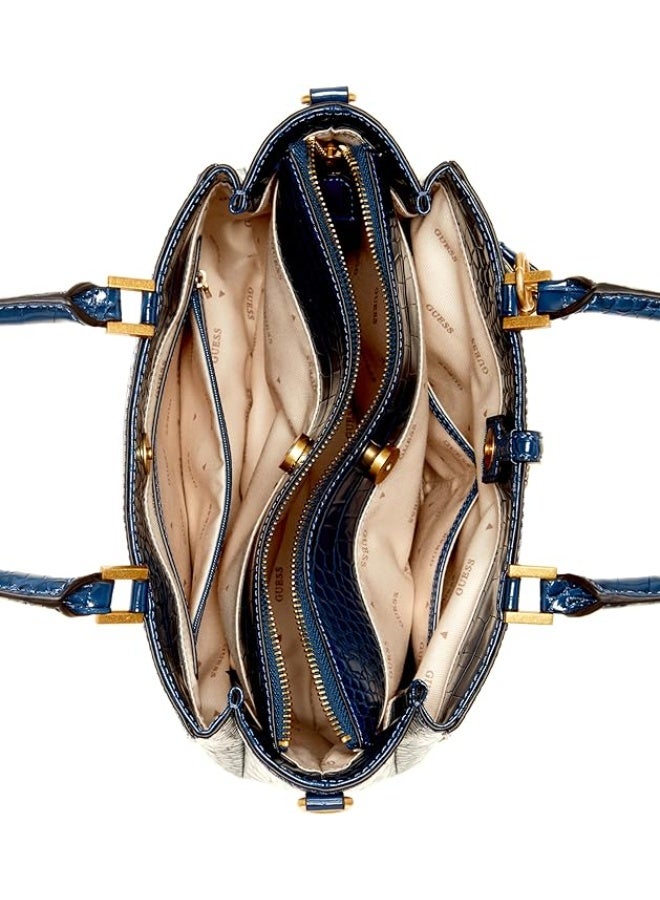 جس حقيبة ساتشيل نسائية GUESS James Girlfriend – أزرق دنيم (أنيقة وعملية بتصميم منظم) - Image 5