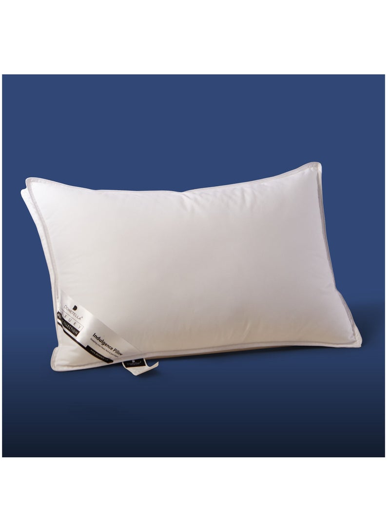 Donetella Cotton Pillow 1-Piece (2200 Gm) Sleeping Bed Pillow 50X75 cm With Luxury Down Alternative Filling Hotel Style Pillow White - Image 2