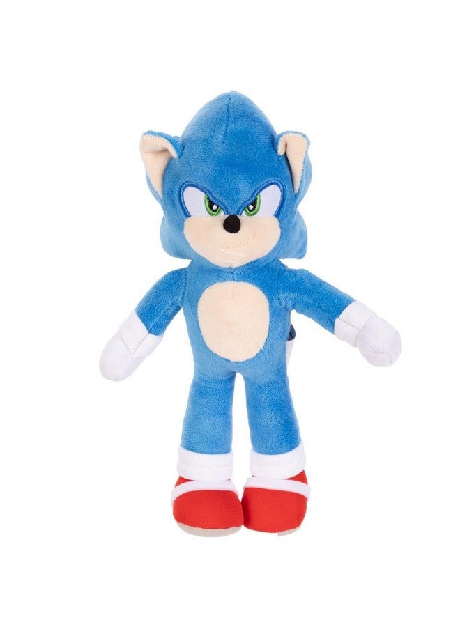Sonic The Hedgehog دمية سونيك القنفذ من فيلم سونيك 3 - لعبة محشوة بطول 9 إنش - مرخصة رسميًا من فيلم سونيك 3