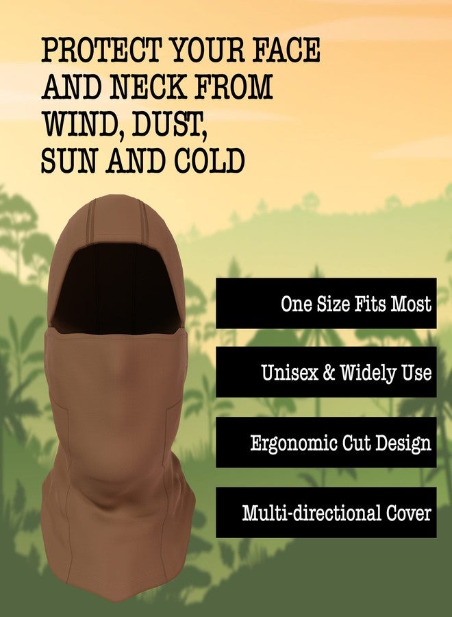 BaHoki Essentials Balaclava Ski Mask - Breathable Thermal Face Cover for Cold Weather - Wind-Resistant Head Gear for Work, Hunting, Snowboarding (Brown) - Image 2