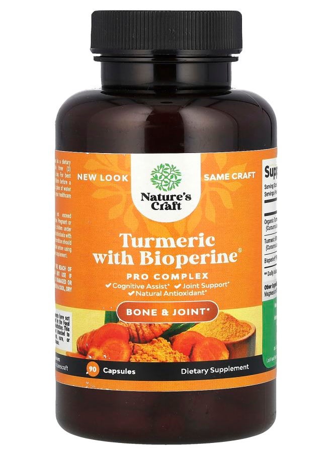 Nature's Craft Turmeric With BioPerine® 90 Capsules 