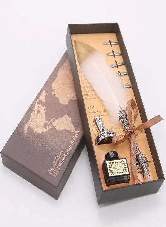 KRYTONE�.Fx 1PCS Dip Feather Pen Set Calligraphy Pen Set Writing Quill Ink Dip Pen with 5PCs Nib(Color Will Be Sended As Per Availability) - Image 5