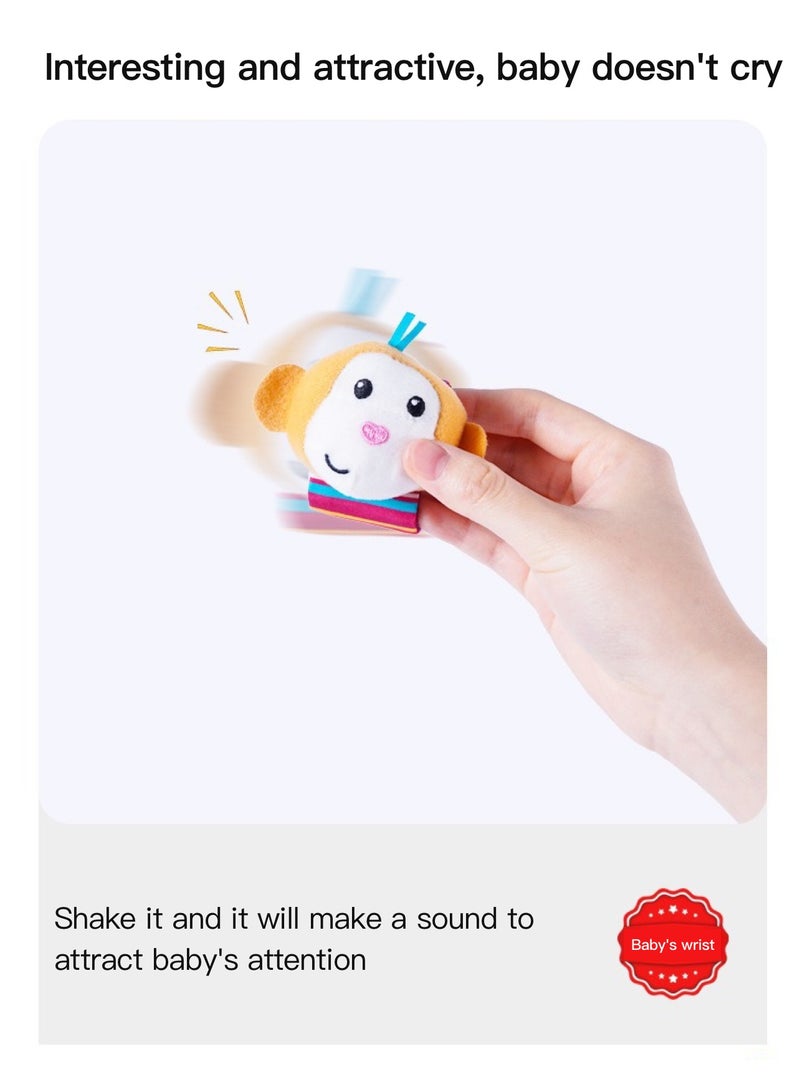 مجموعة الجوارب للأطفال وملعبات الرسغ من 4 قطع، مصنوعة من مواد عالية الجودة، مناسبة للأطفال، ويمكن إعطائها كهدية لنقل البركات الجيدة. - Image 2