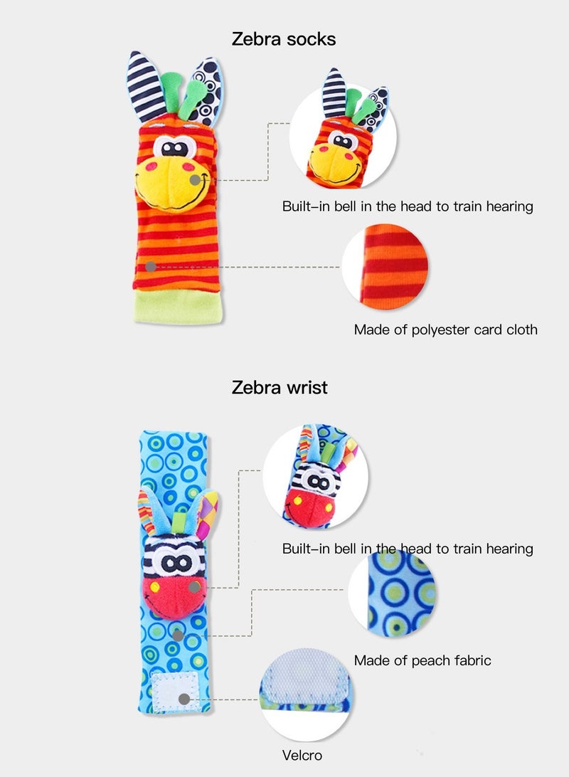 مجموعة الجوارب للأطفال وملعبات الرسغ من 4 قطع، مصنوعة من مواد عالية الجودة، مناسبة للأطفال، ويمكن إعطائها كهدية لنقل البركات الجيدة. - Image 3