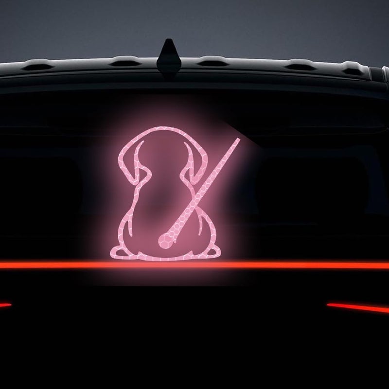 Dreothy Dog Decal Vinyl Sticker Rear Wiper Decal Cute Dog Moving Tail Wiper Decals Reflective Stickers Windshield Wiper Stickers Window Wiper Decals Tags for Rear Vehicle Wipers Pink - Image 3