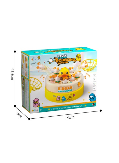 B.duck Kids Bouncing Duck Toy EducationalSmall yellow duck bounce turntable [English color box factory version]] Small yellow duck bounce turntable [English color box factory version]]