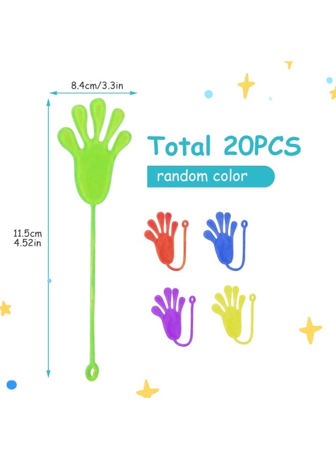 ARGT 20Pcs Sticky Hands, Sticky Stretchy Toys Set, Novelty Toys for Kids, Party Bag Fillers, Birthday Party Favor Gifts for Party Supplies, Classroom Rewards - Image 2