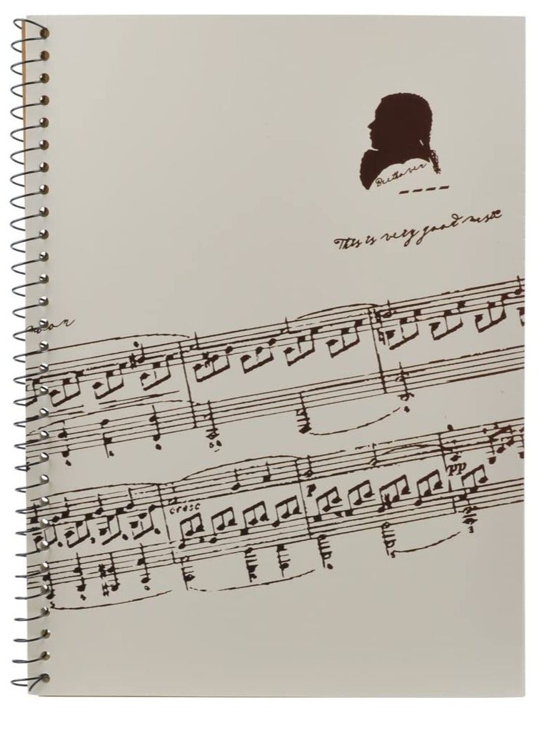 Stave Notebook, Music Writing Notebook Musical Notation Staff Manuscript Paper Piano Note Book Accessories, with 50 Pages Blank Sheet - Image 1