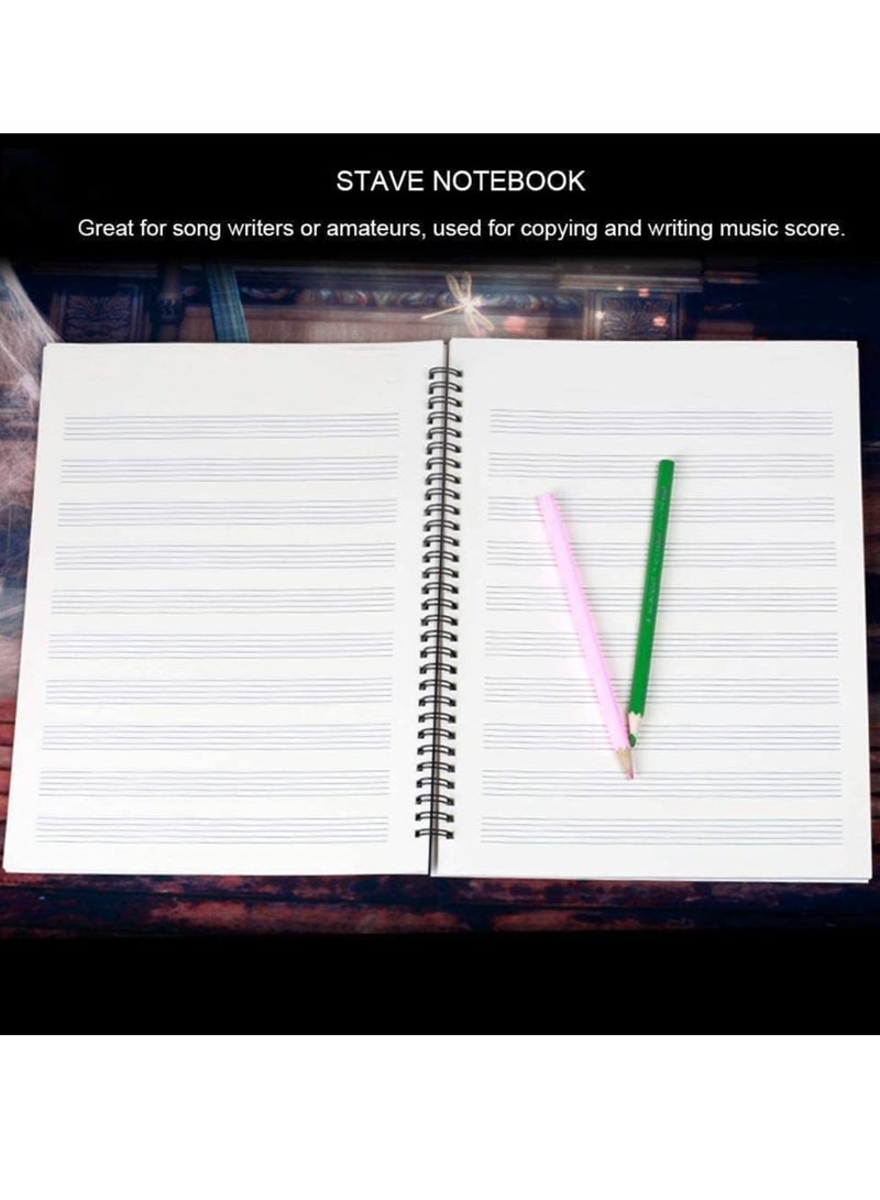 Stave Notebook, Music Writing Notebook Musical Notation Staff Manuscript Paper Piano Note Book Accessories, with 50 Pages Blank Sheet - Image 3