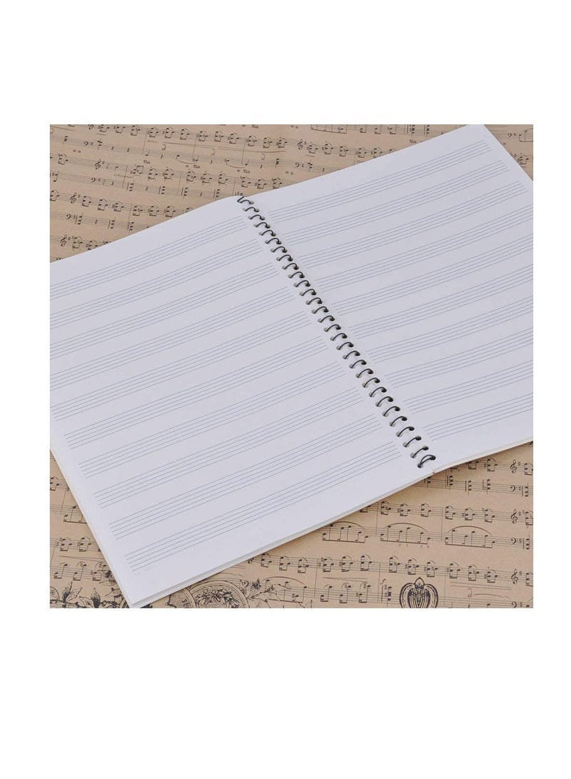 Stave Notebook, Music Writing Notebook Musical Notation Staff Manuscript Paper Piano Note Book Accessories, with 50 Pages Blank Sheet - Image 4