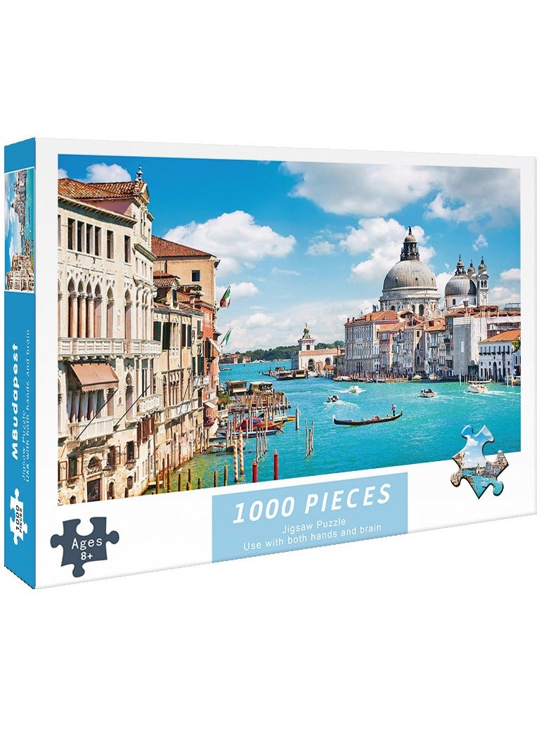 ZEPONOVA 1000-Piece Venice Jigsaw Fun Puzzle – Challenging Brain Teaser & Stress Relief & Decorative Art for kid Early Education Development Toy Set, 750x500mm - Image 1