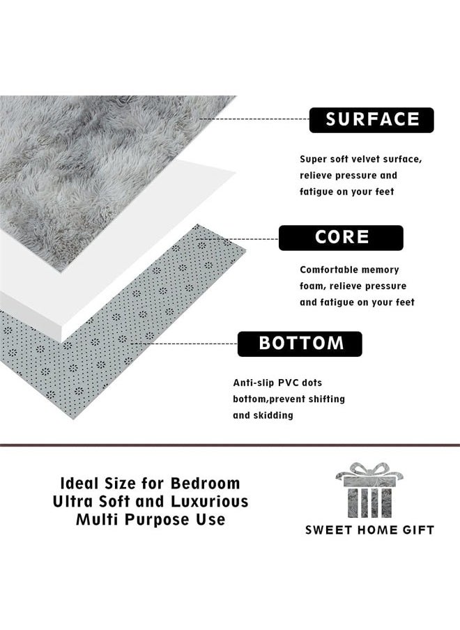 Generic Area Rug Fluffy Rugs Extra Soft Indoor Carpets Modern Plush Floor Mats For Living Room Bedroom Kids Room Hotel Non Slip Rectangular Mat (Light Grey, 120 x 160cm)  - Image 5