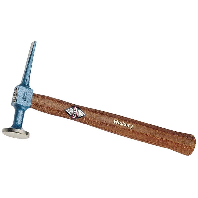 Cross Peen & Finishing Hammer 330g - Smooth Round Face & Thin Straight Peen, Alloy Steel Head, Dual Curved Hickory Handle, Auto Body Planishing Tool, Auto Restoration, 2525202