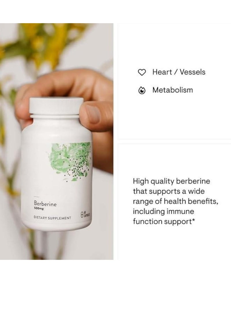 Wins Town Berberine-500 With Thorne Research - Botanical Compound To Support Blood Sugar Metabolism - 60 Capsules - Image 2