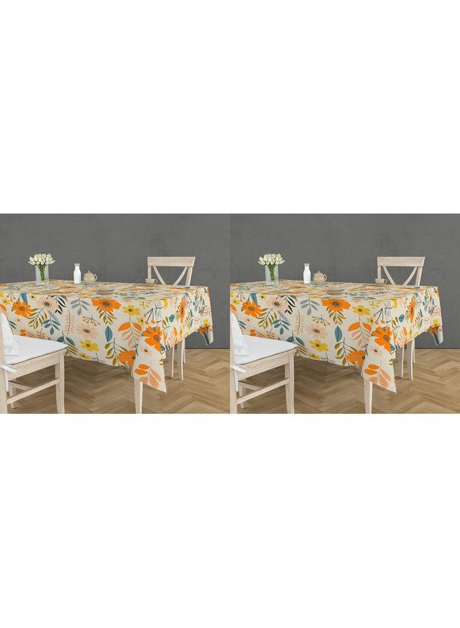 RRC Super Soft Brushed Microfiber Cotton Dining Table Cloth,55X45(Inches) Rectangular Table Covers,4 Seater Table Covers,Pack of 2 - Image 1