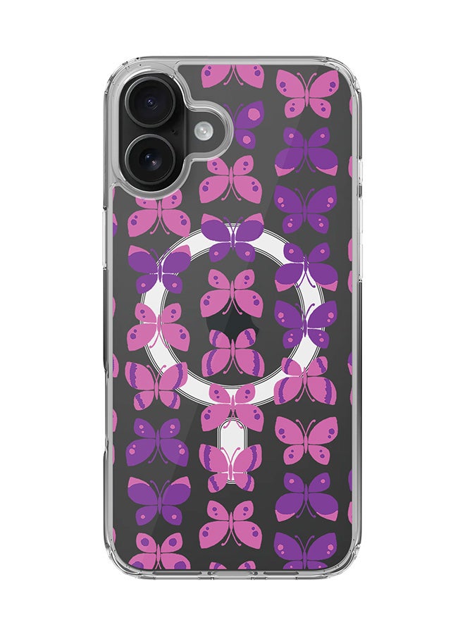 Stylizedd For iPhone 16 Plus Case [Compatible with MagSafe] Slim Magnetic cover Clear Phone Case - Sweet Butterfly - Image 1