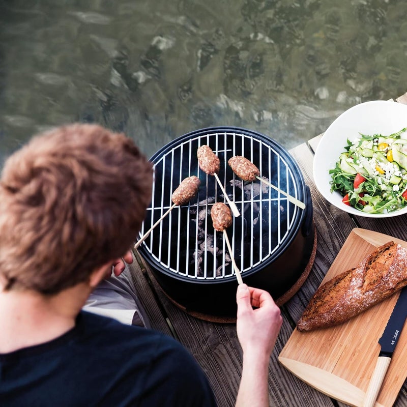 BergHOFF Table BBQ Grill - Compact Charcoal Grill 22x35x35cmwith Cork Lid and Silicone Handles - Image 5