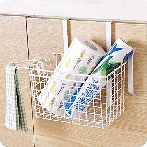 HOME CUBE Metal Over Door Square Storage Basket With Hair Dryer Holder, Bathroom Shower Caddy - Random Color, Standard,Pack Of 1 - Image 2