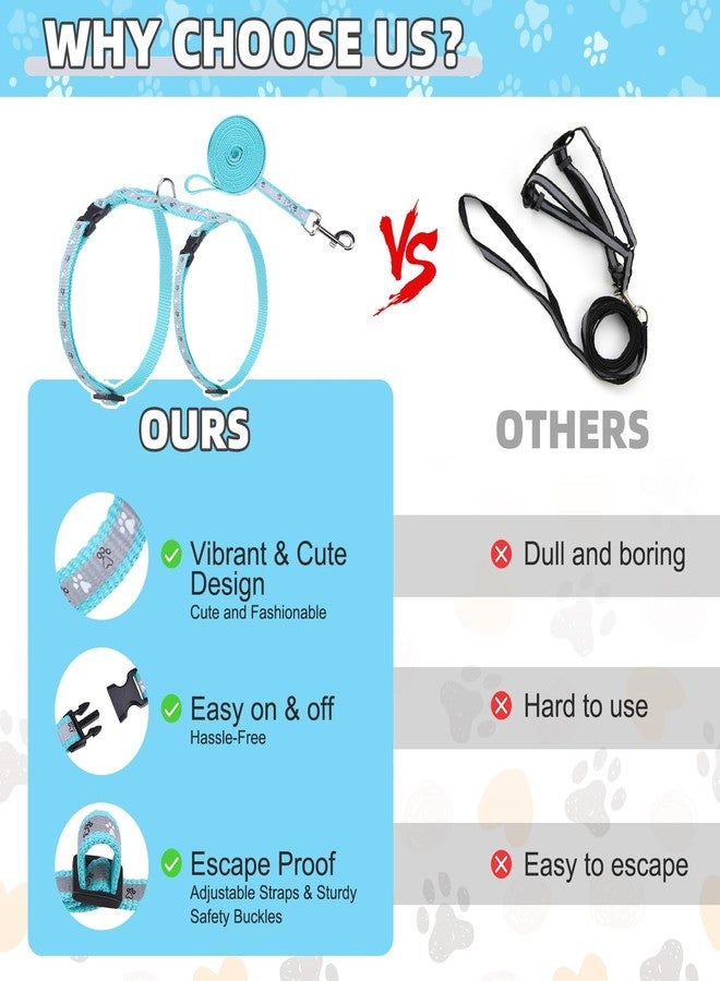 كولتيل طقم حزام ومقود للقطط من كولتايل، حزام قابل للتعديل مانع للهروب للقطط الصغيرة، مناسب للمشي والسفر، تحكم آمن وسهل في الهواء الطلق، حزام خفيف الوزن وناعم للحيوانات الأليفة الصغيرة والمتوسطة والكبيرة، أخضر - Image 4