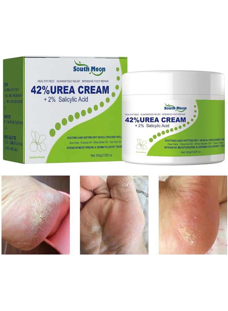 South Moon Cracked Heel Cream 42% Urea with Salicylic Acid – Dermatologist Tested (100g) - Image 2