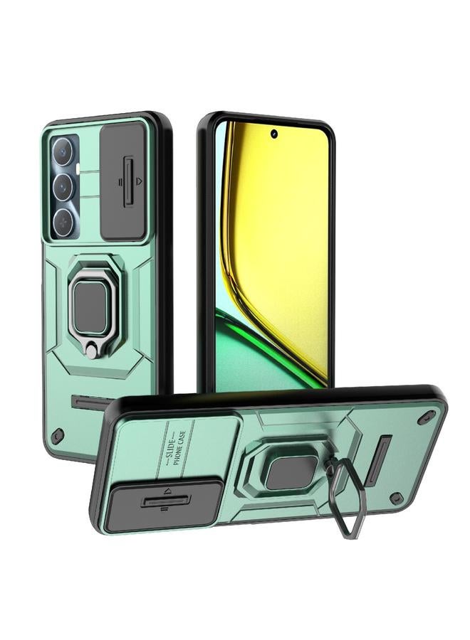 اس-توب جراب لهاتف Realme C65 4G Global Sliding Camshield TPU + PC جراب هاتف مقاوم للصدمات مع حامل - Image 1