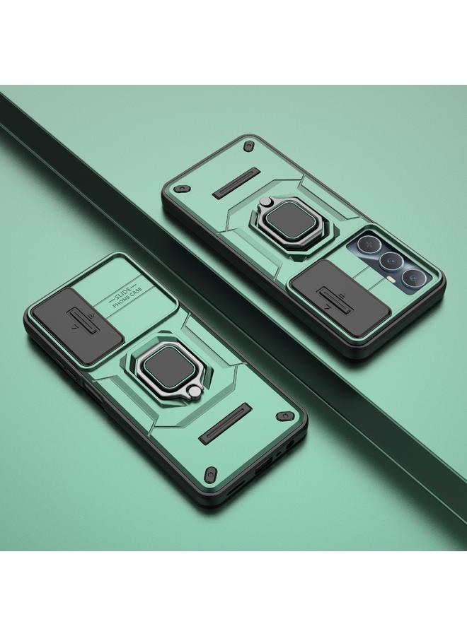 اس-توب جراب لهاتف Realme C65 4G Global Sliding Camshield TPU + PC جراب هاتف مقاوم للصدمات مع حامل - Image 2