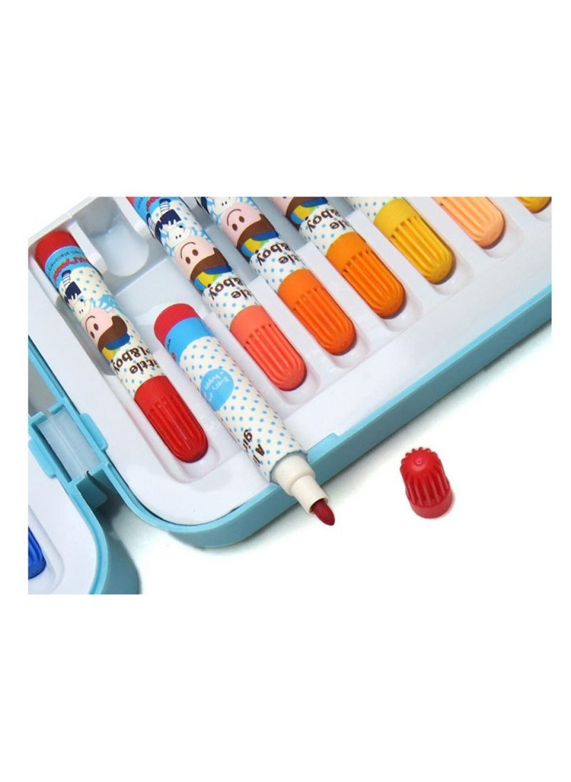 AIWANTO 24 Colors Water Color Pen Set With Cute Box For Kids School (Blue)  - Image 2