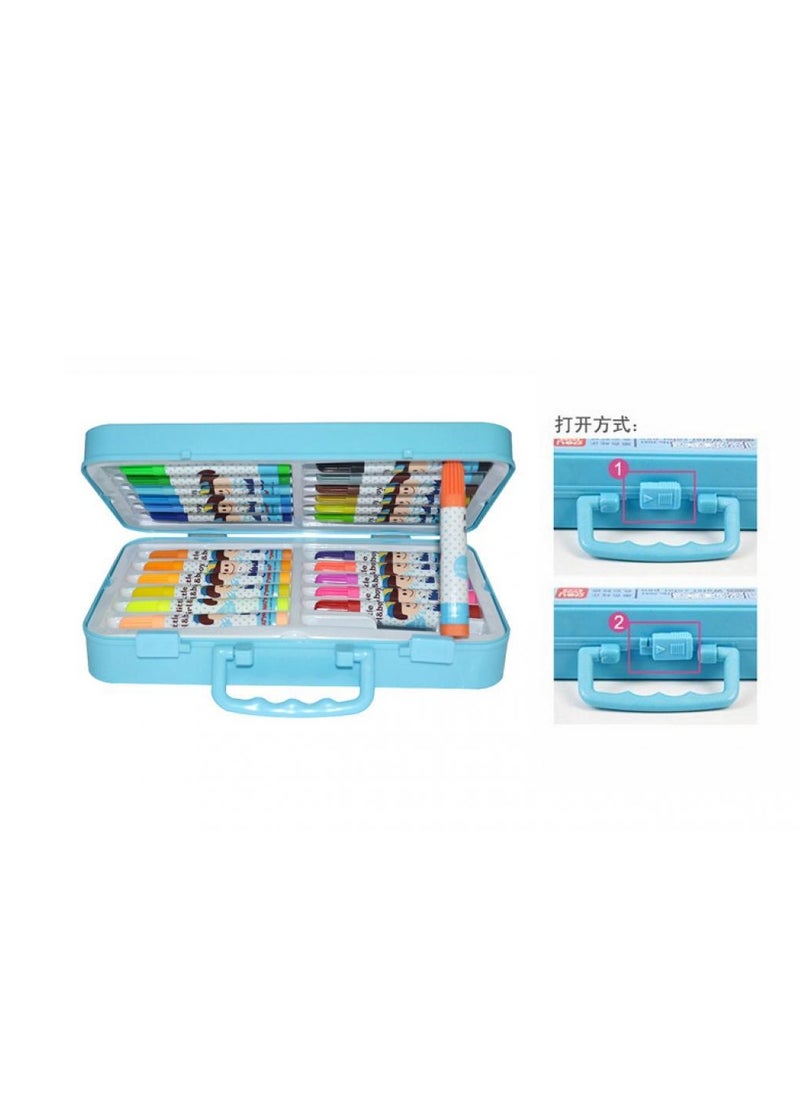 AIWANTO 24 Colors Water Color Pen Set With Cute Box For Kids School (Blue)  - Image 5