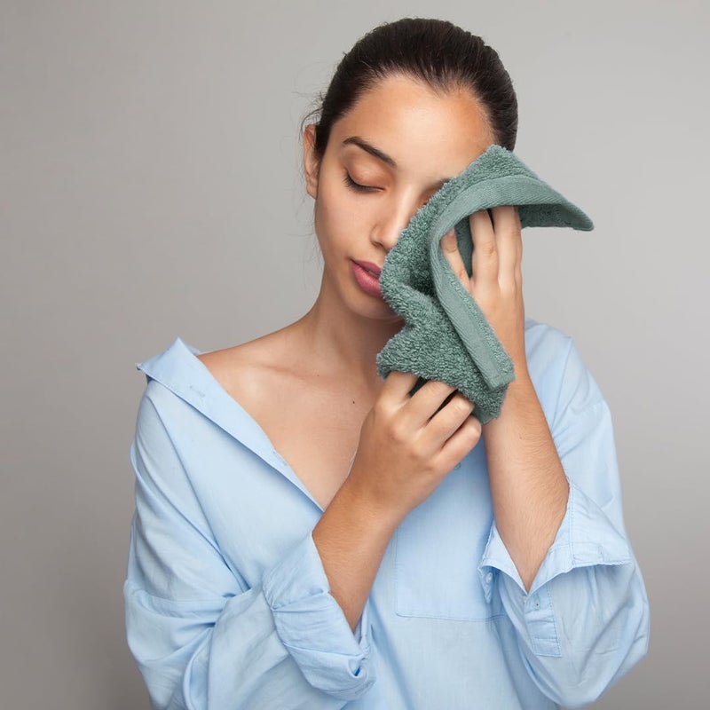BePlush 450 GSM Bamboo Towel Ultra Soft Absorbent Quick Dry Towels for Gym Travel Face Towel Olive Green Pack of 6 - Image 3