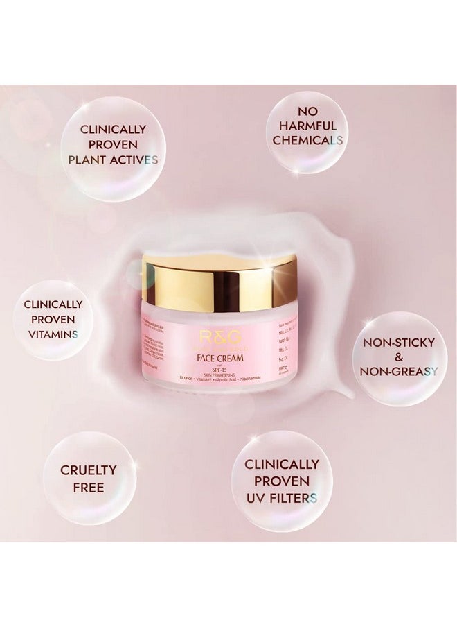 Vasu - R&G Skin Brightening Face Cream With Spf-15 50 Ml | Helps Reduce Hyper-Pigmentation | Dark Spots & Protect From Harmful Uv Radiation | For A Visibly Brighter & Youthful Skin | Unisex - Image 1